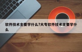 软件技术主要学什么?大专软件技术主要学什么
